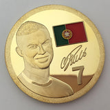 World Cup Commemorative Coin Portugal No. 7 Ronaldo Commemorative Coin Gold Coin Medal Custom Badge Coin