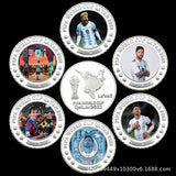 Messi World Cup 2022 Qatar Coin Medal Soccer Fan Collection Commemorative Coin