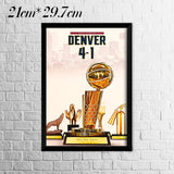 2023 Denver Nuggets Championship Trophy NBA Frame Jokić Gordon