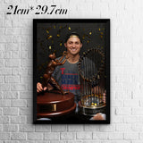 2023 Texas Rangers MLB World Series Championship Trophy Ring Corey Seager Frame
