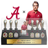 Nick Saban Alabama Crimson Tide Football Championship Trophy Ring Display Case（2）