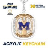 2023 Michigan Wolverines National Championship Keychain & Pendant