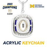 2024 Michigan Wolverines Play Off Championship Keychain & Pendant