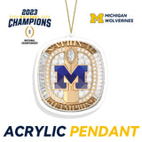 2023 Michigan Wolverines National Championship Keychain & Pendant
