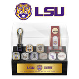 Louisiana State University(LSU) Tigers Championship Trophy And Ring Display Case