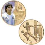 Collectible Coins Maradona Medallion Commemorative Coin Soccer Ball King Commemorative Coin Set