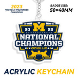 2023 Michigan Wolverines National Champions Keychain & Pendants & Stands