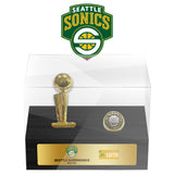 SuperSonics NBA Trophy And Ring Display Case SET