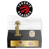Toronto Raptors NBA Trophy And Ring Display Case SET