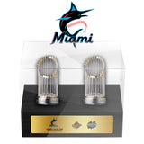 Florida Marlins MLB World Series Championship Trophy And Ring Display Case