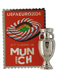2024 European Cup trophy in Germany &amp; One-piece brooch in Munich Allianz Stadium