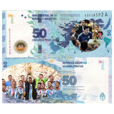 2022 Messi Qatar World Cup Commemorative Banknote Realizing Dream World Cup Argentina 50 Pesos