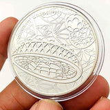 2022 Dubai Qatar World Cup football gold-plated commemorative medal Playing with gold coins creative commemorative coins