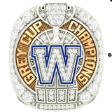 2021 Winnipeg Blue Bombers Grey Cup Champions Team Ring All Sizes Fan Gift Ring