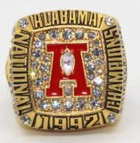 Alabama Crimson Tide College Football National Championship Ring (1992) - George Teague